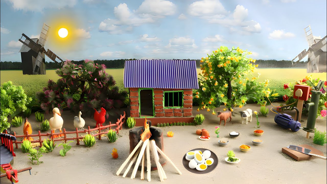 Mini kitchen eggs roll recipe |  Omlet recipe 