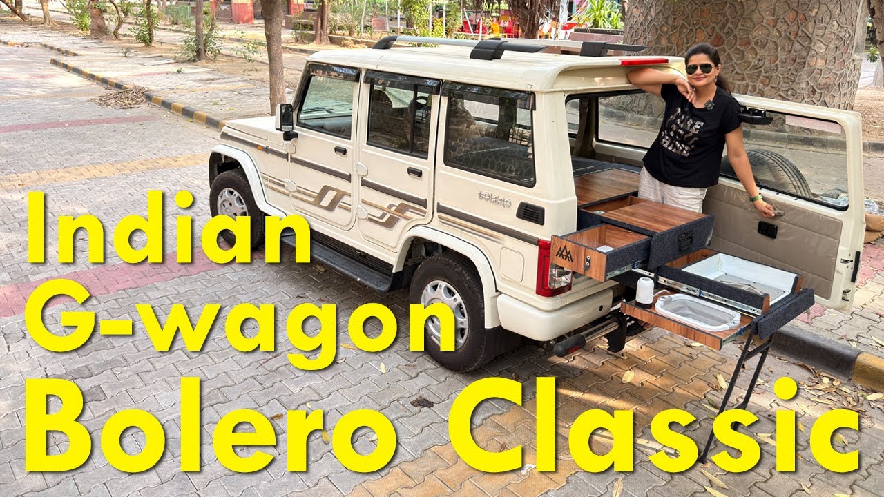 Bolero Classic- Indian G-wagon I complete kitchen & bed setup #boleroclassic #g-wagon #luxonthetrail