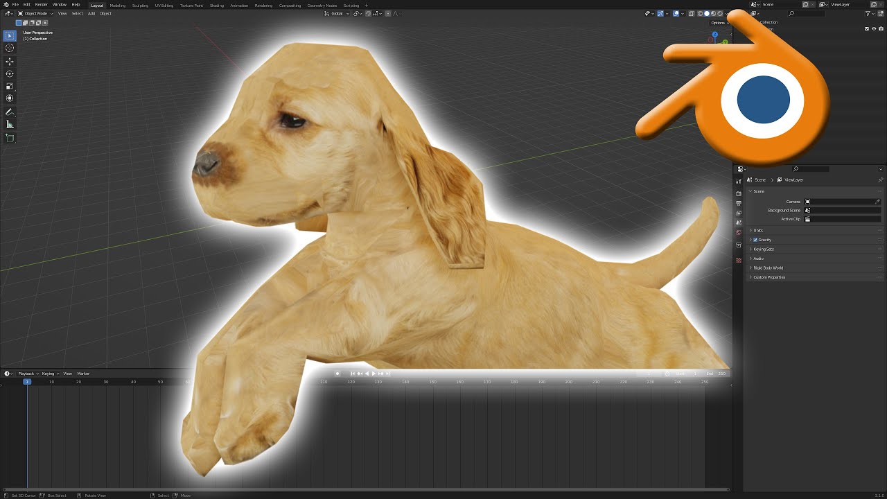 Low Poly Hunde Welpe erstellen in Blender 3.1 | Anfänger Tutorial Deutsch