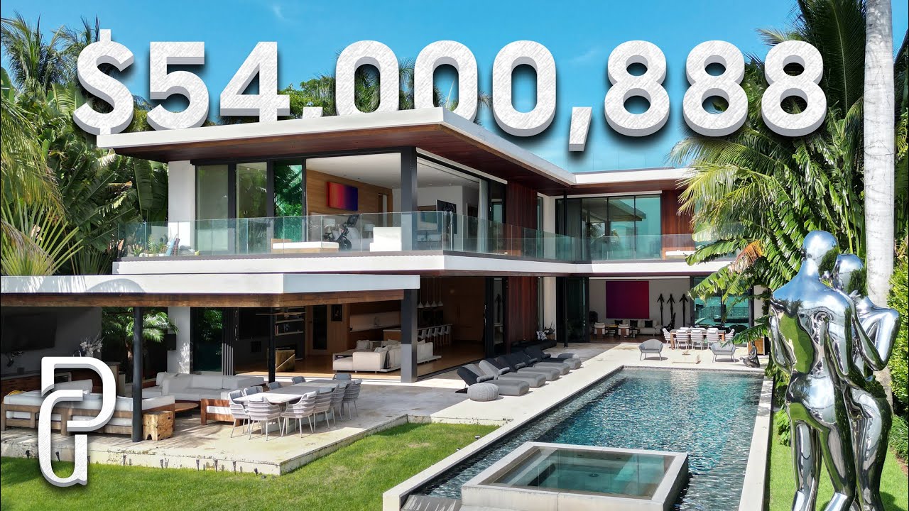 Inside a $54,000,888 Tropical Modern Mansion in Miami, Florida | Propertygrams House Tour