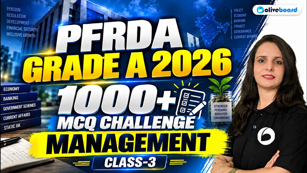PFRDA Grade A 2026 | 1000+ MCQ Challenge | Management | Class-3