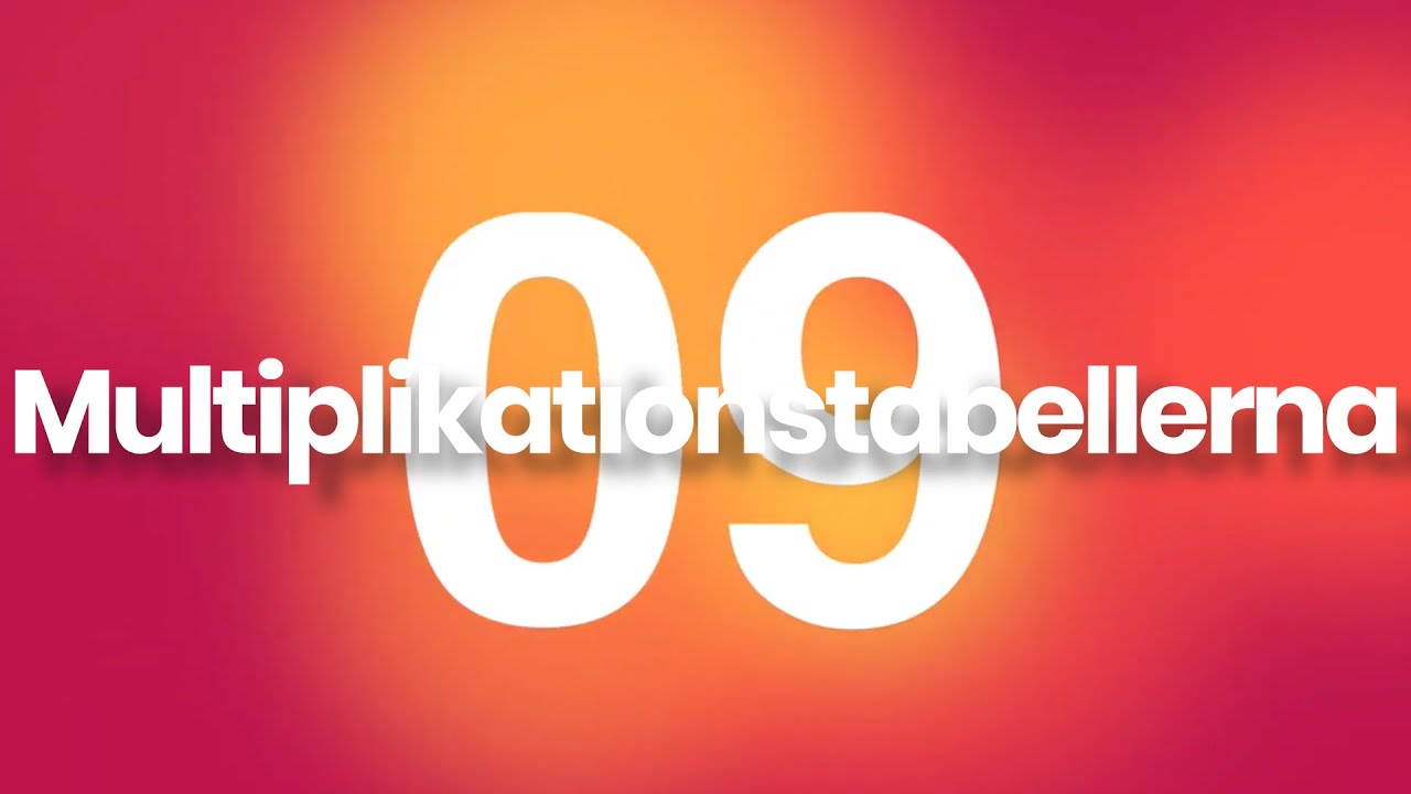 9:ans multiplikationstabell - musik 'Gångertabellerna' från Årstaskolan