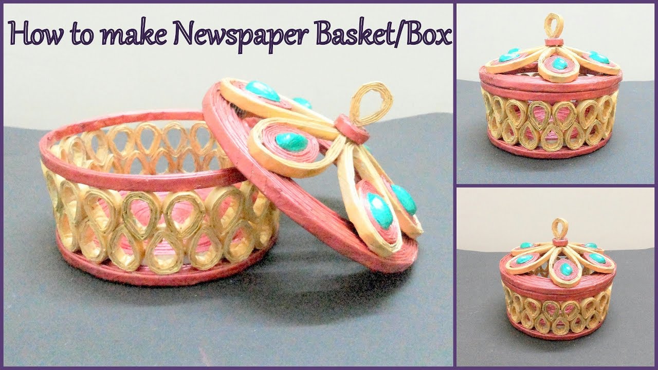 How to make Newspaper Box | Best out of Waste Newspaper Craft | Make It Easy Craft