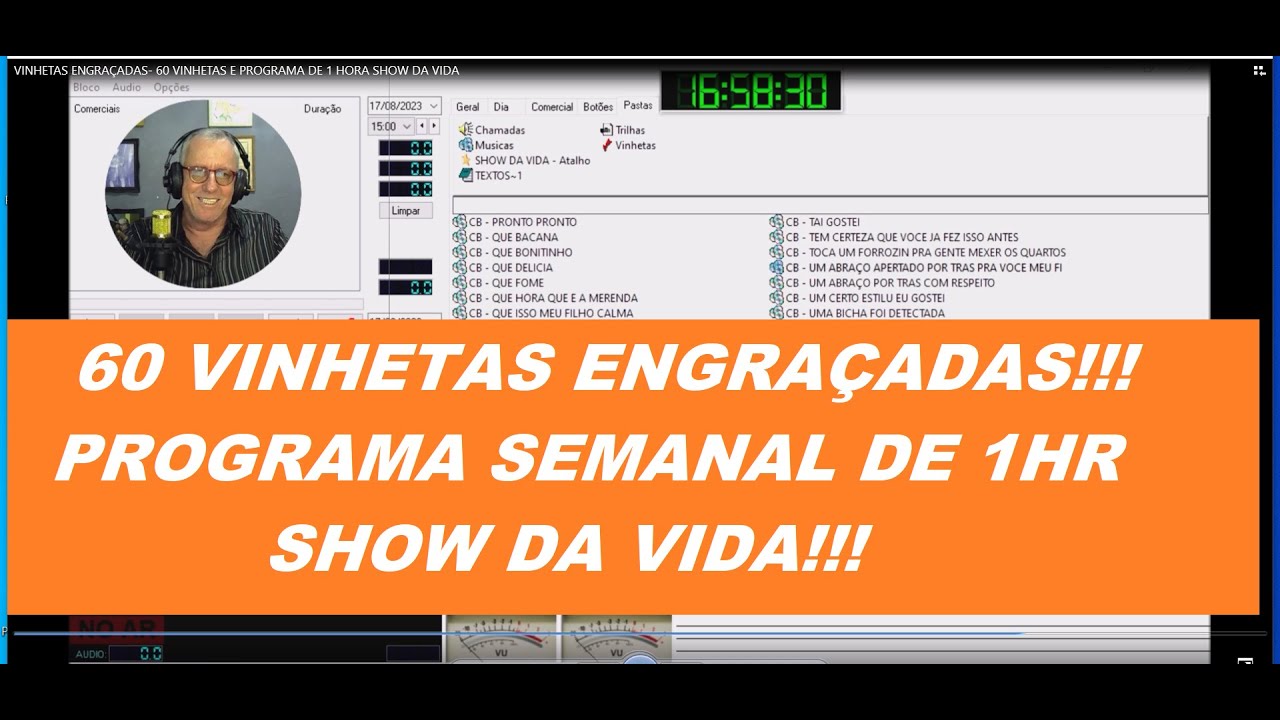 VINHETAS ENGRAÇADAS - 60 VINHETAS E PROGRAMA DE 1 HORA SHOW DA VIDA