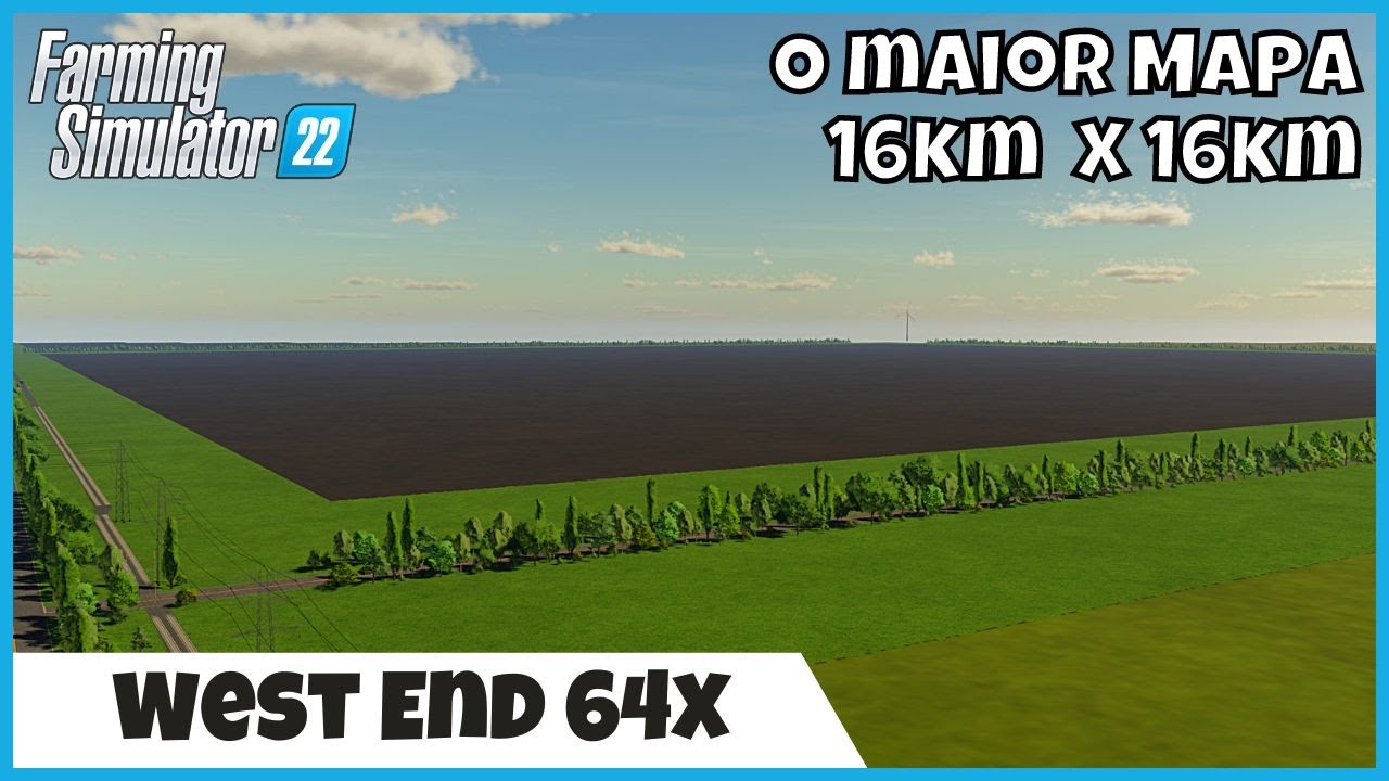 FS22 Mapas | WEST END 64x o MAIOR mapa 16km x 16km e com Animais Novos no Farming Simulator 22