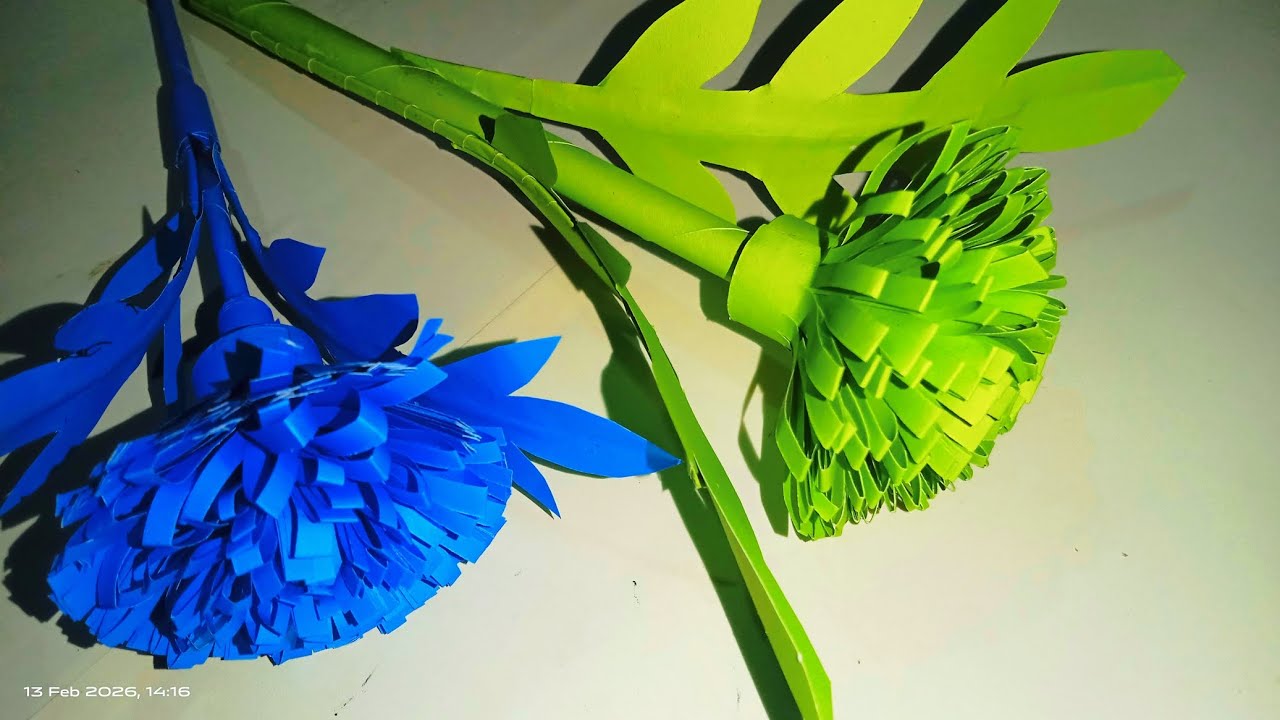 Beautiful Handmade Paper Flowers  হাতে তৈরি সুন্দর রঙিন কাগজের ফুল