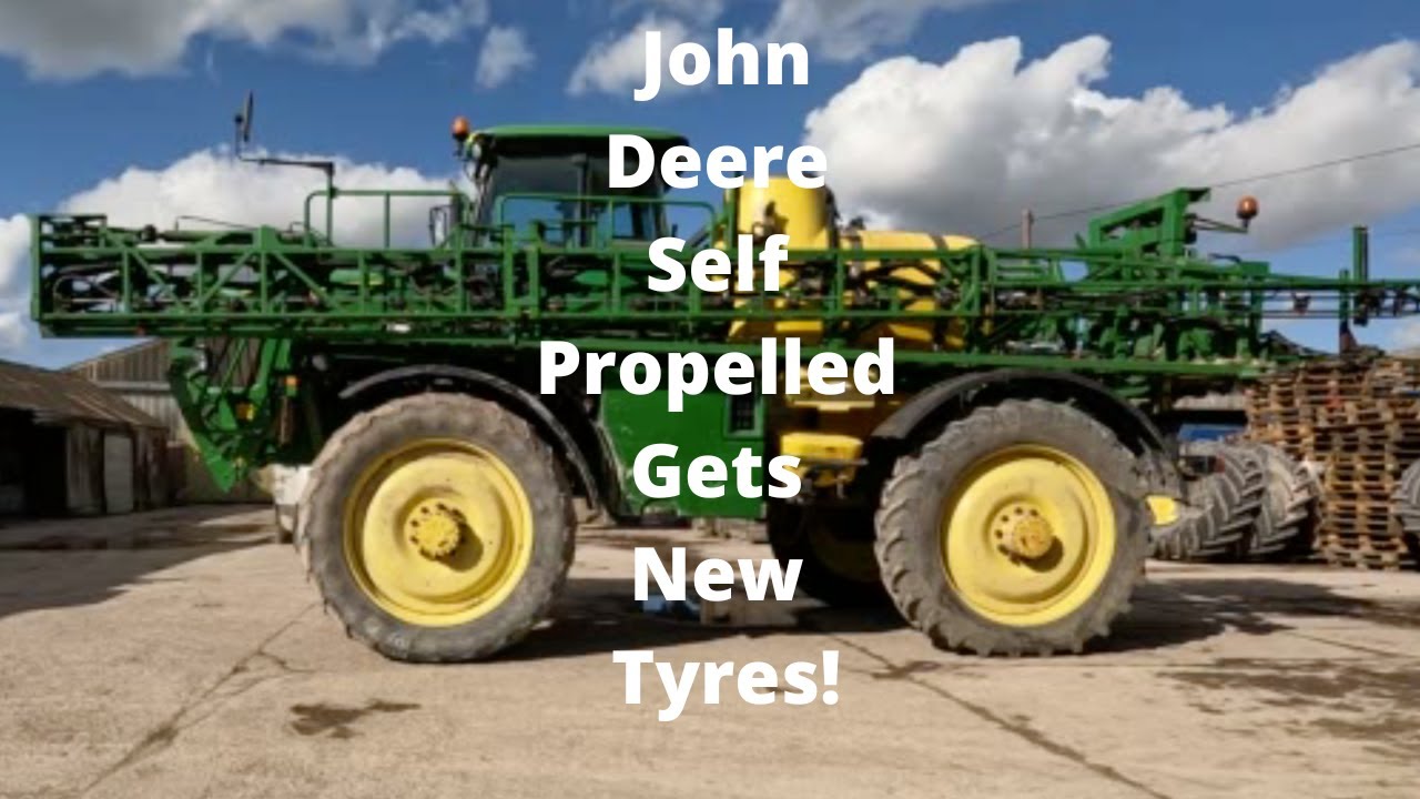 How to change the tyres on a sprayer: John Deere 5430i Self-Propelled Sprayer Gets New Tyres!