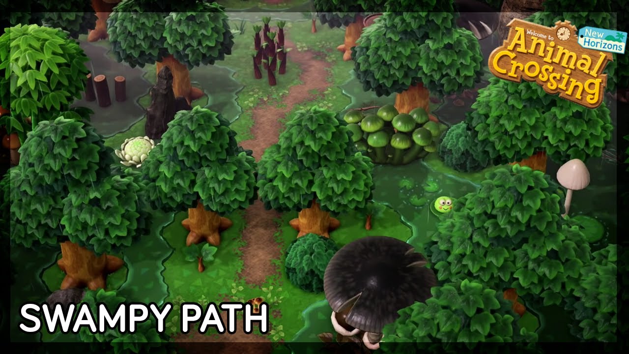 Swampy Path 🍄🍃 (speed build) // Swampcore Island // Animal Crossing