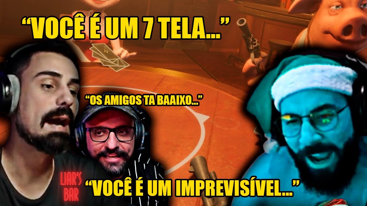 CONFUSÃO ENTRE STREAMERS NO LIAR'S BAR COM SMZINHO ZANFAS FABIOCOG IBURA