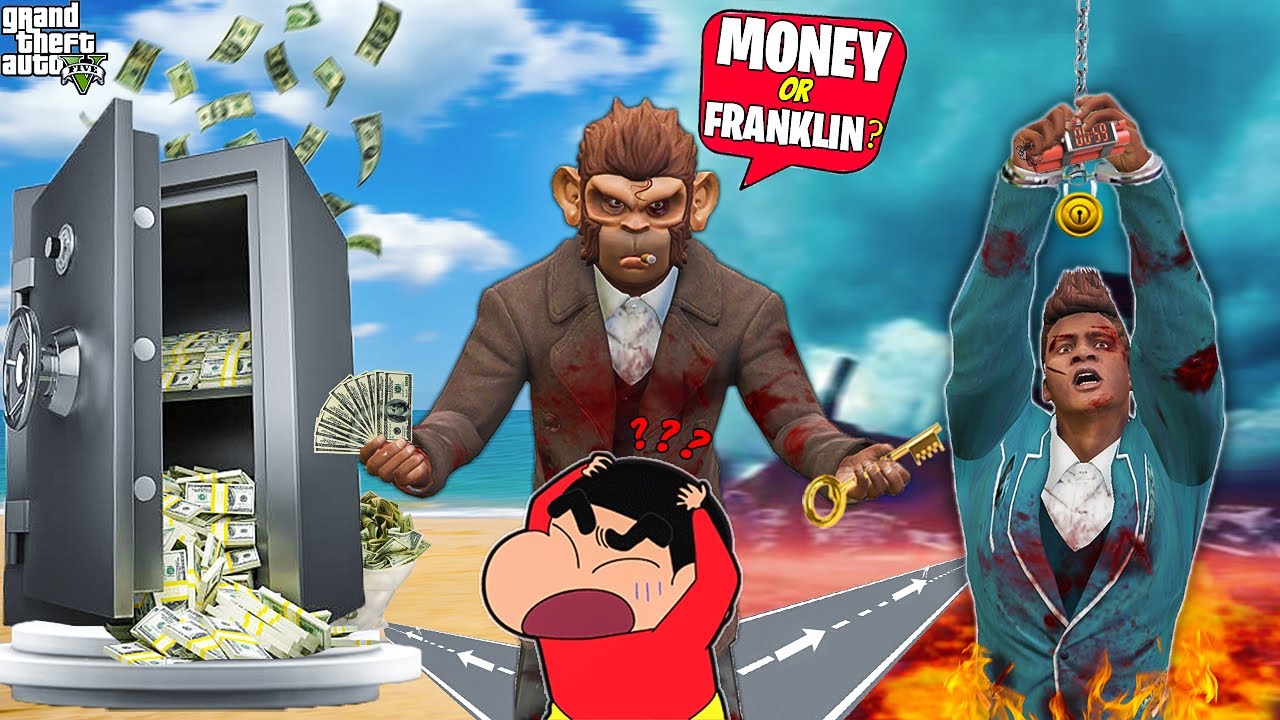 Shinchan Will Choose FRANKLIN Or MONEY? | GTA 5