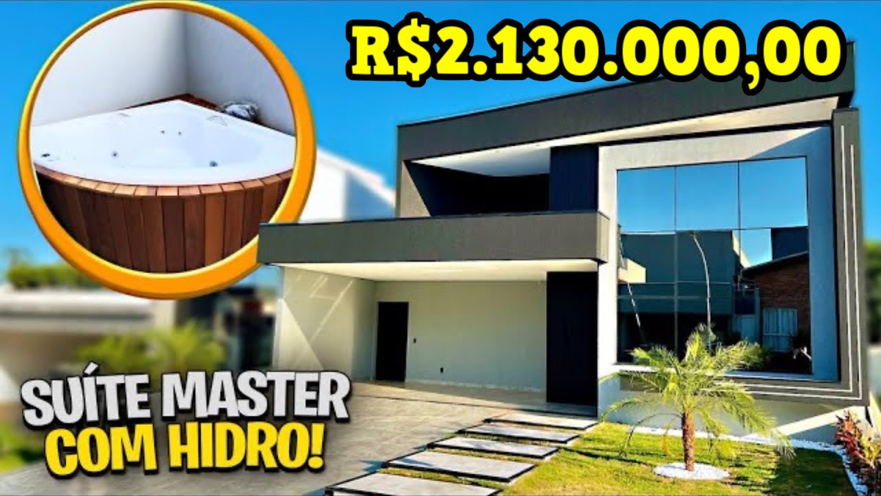 Tour casa térrea à venda com 4 suítes e toda automatizada com alexa #indaiatuba