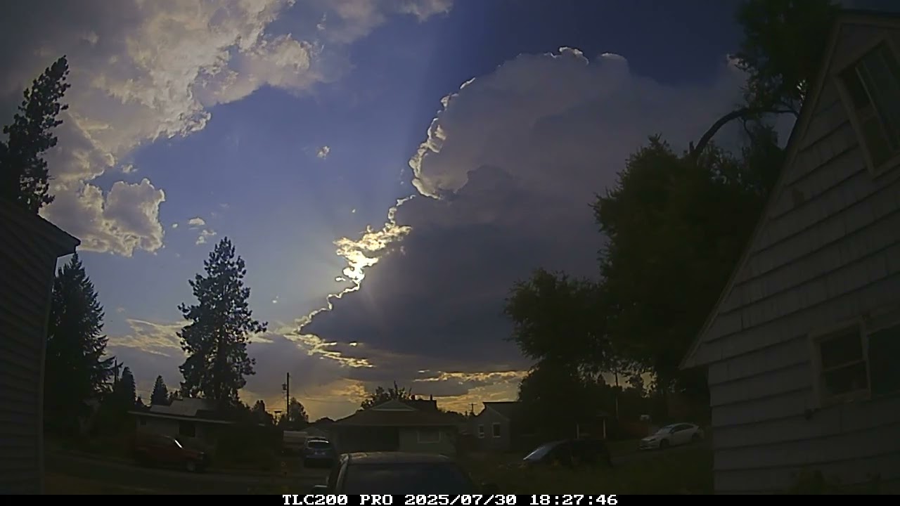 Storm cells and sunset time-lapse 07/30/2025