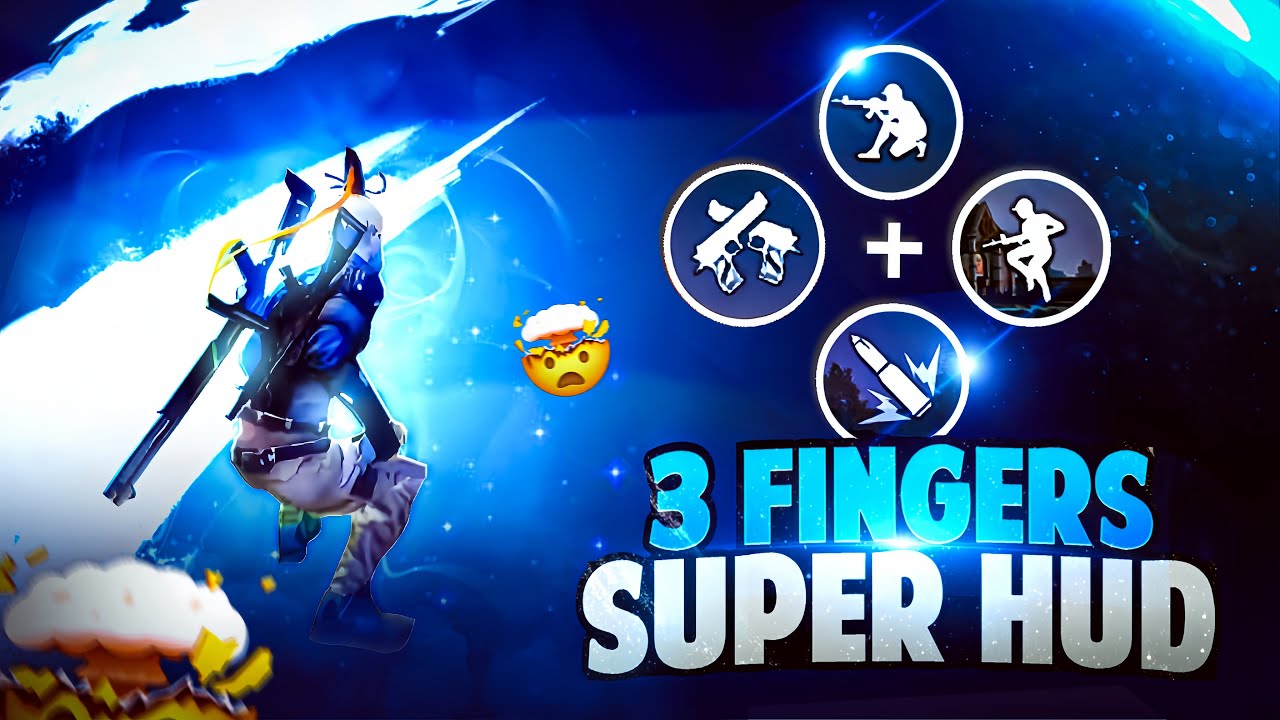 Best 3 Finger Custom HUD in FF ⛳️ | 3 Finger Custom HUD Free FIre | Top 5 best 3 Finger Custom HUD