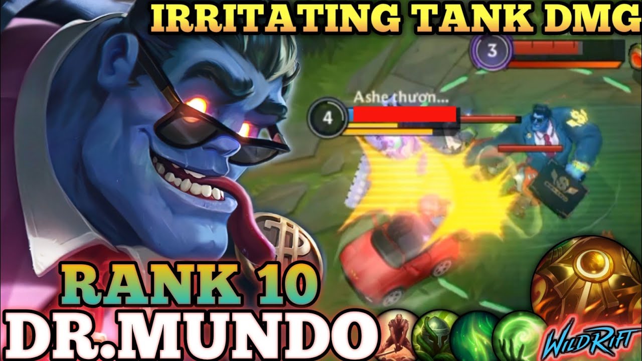 DR.MUNDO MONSTER TANK KILLER! SMOOTH COMEBACK MVP PLAY - TOP 10 GLOBAL DR.MUNDO BY Thai37- WILD RIFT