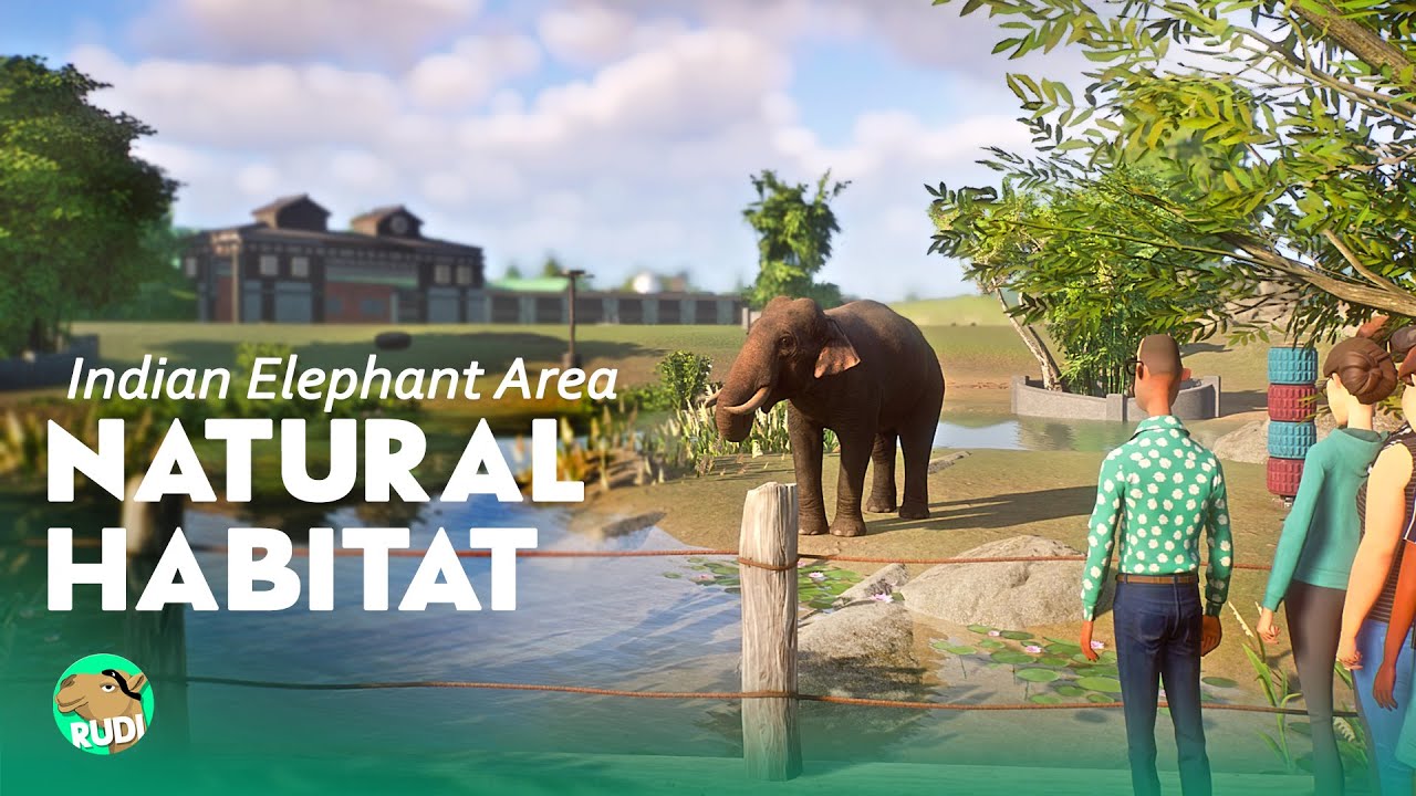 Natural Indian Elephant Habitat - Lets Play Planet Zoo Franchise 21