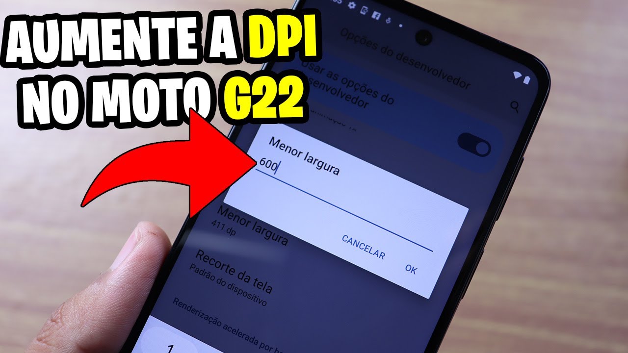MOTO G22   COMO AUMENTAR A DPI