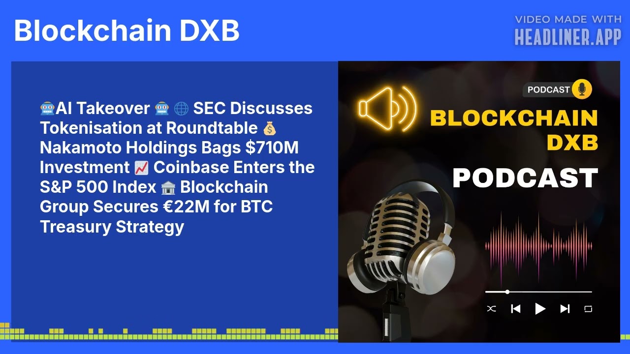 🤖AI Takeover 🤖 🌐 SEC Discusses Tokenisation at Roundtable 💰 Nakamoto Holdings Bags $710M...