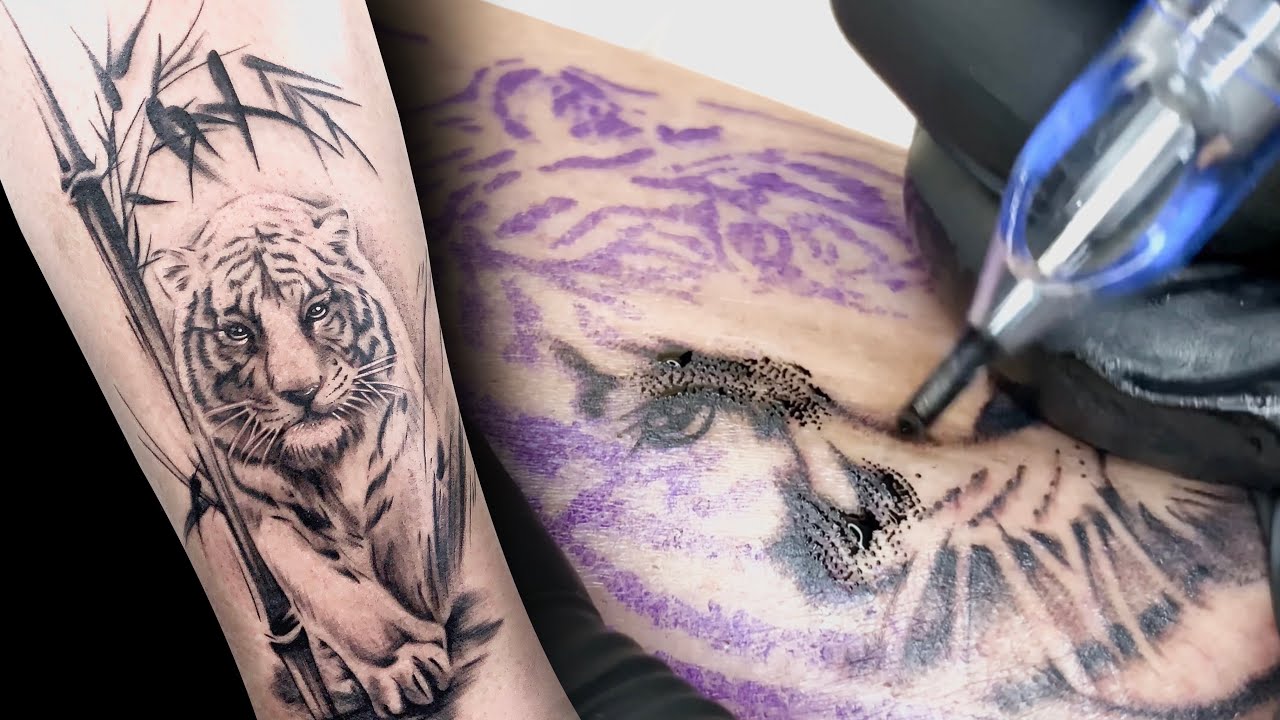 호랑이 타투 / 블랙앤그레이 타투 / tiger tattoo / black and gray tattoo / korea tattoo