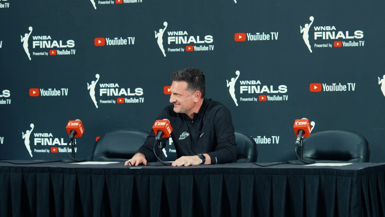 Head Coach Nate Tibbetts Postgame Media WNBA Finals Game 2 at LV Aces | 10.05.25