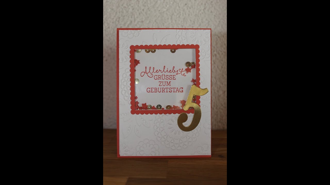 Schüttelkarte zum Geburtstag mit Stampin Up