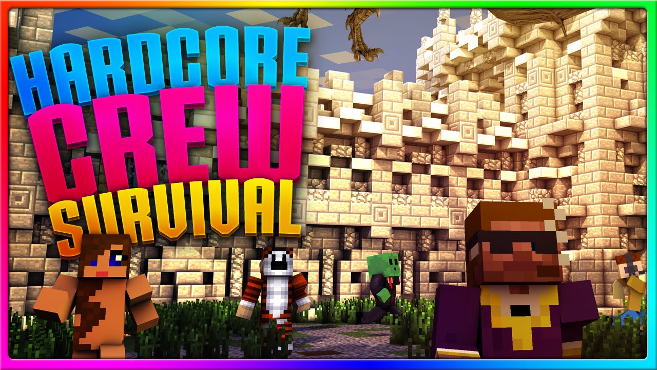 Minecraft Hardcore Crew Survival - CHEATING DEATH! (Episode 1)