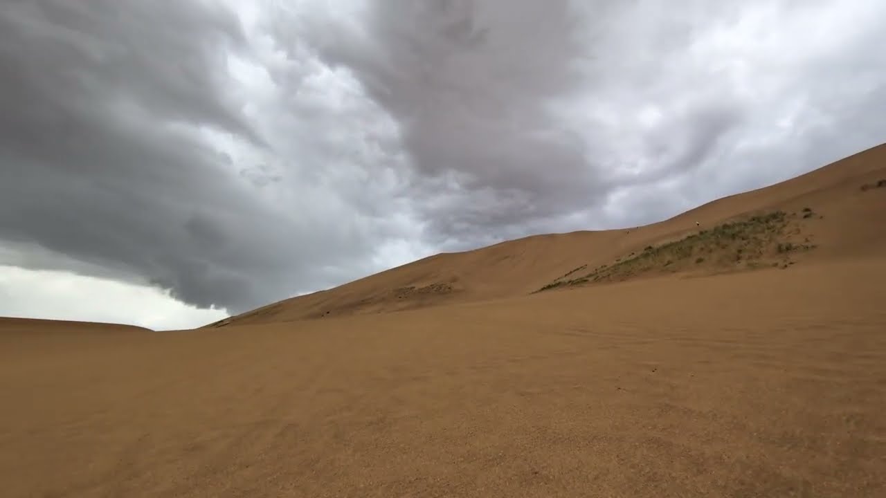 Climbing Up the Largest Sand Dune in the Gobi Desert