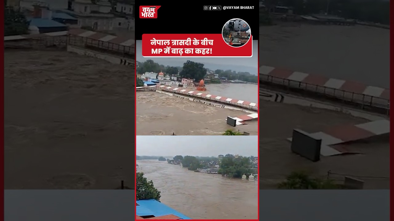 नेपाल त्रासदी के बीच, MP में बाढ़ का कहर! #madhyapradesh #chitrakoot  #flood #nepal #weatherupdate