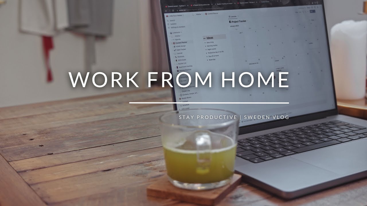 Work from home ｜ Days in my life Vlog｜Stay productive｜Slow living Sweden｜First Vlog