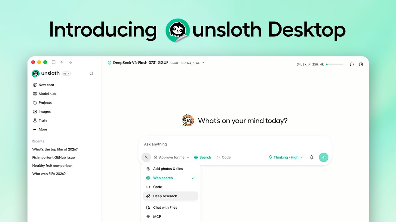 Introducing Unsloth Desktop ✨