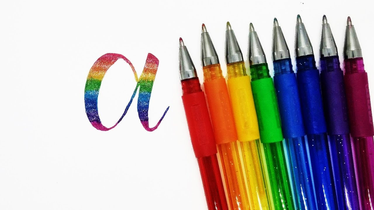 Curso de lettering - Lección 13: Letras Arcoiris de Purpurina ✅