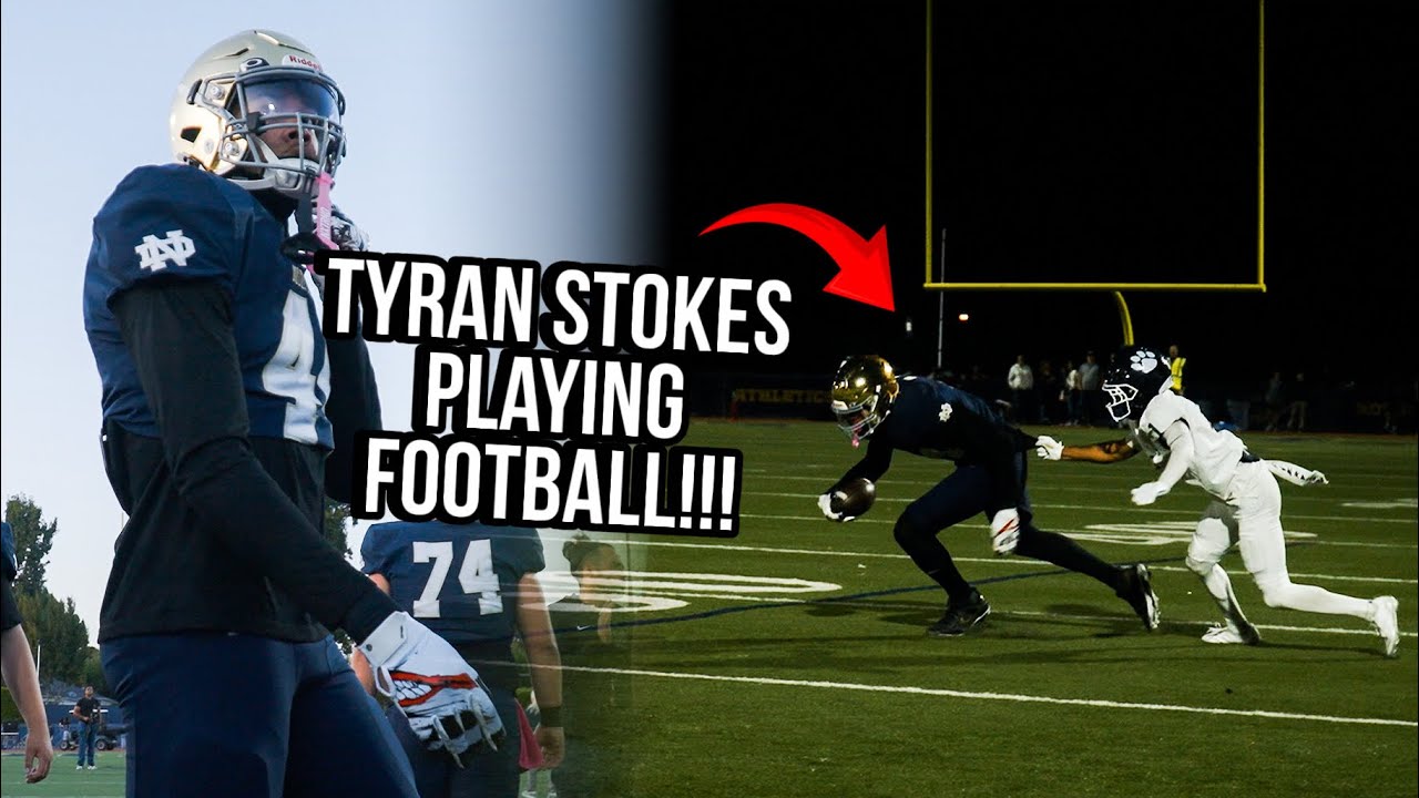 Tyran Stokes is a 6'7 Wide Receiver?! Notre Dame v. Loyola Full Game Highlights