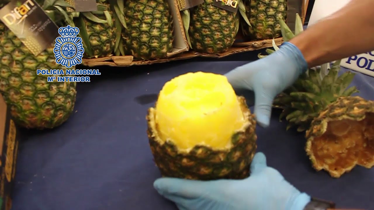 La Policía Nacional interviene 67 kilos de cocaína en el interior de piñas huecas