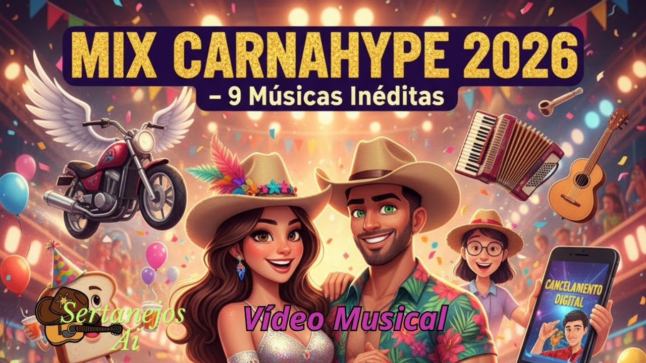 MIX CarnaHype 2026 | Vídeo Musical | Carnaval Sertanejo | 9 Músicas Inéditas | @sertanejosai