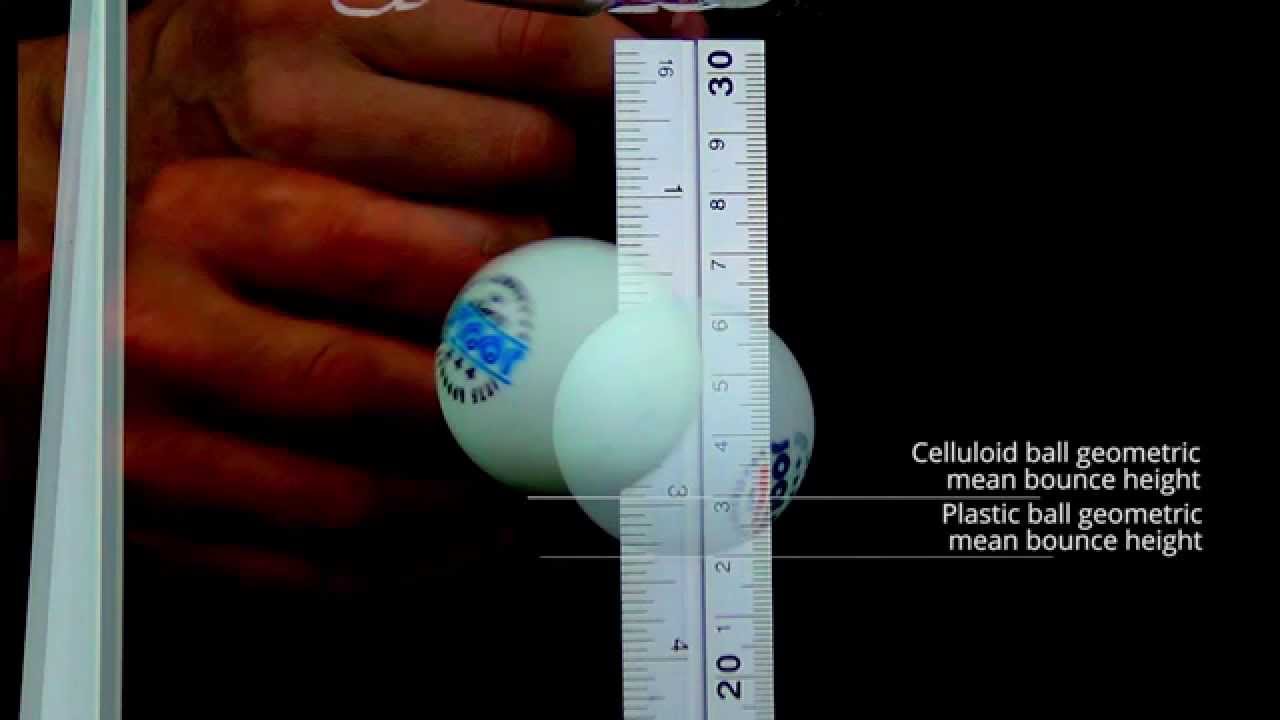 Plastic & Celluloid Table Tennis Balls Compared: Bounce and Conformity