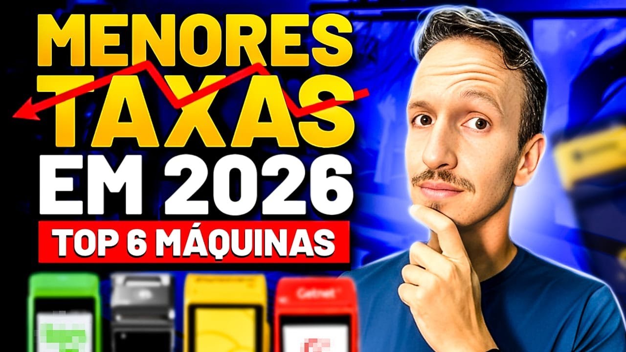 Qual a MELHOR MÁQUINA de CARTÃO com MENOR TAXA em 2026? COMPARATIVO COMPLETO