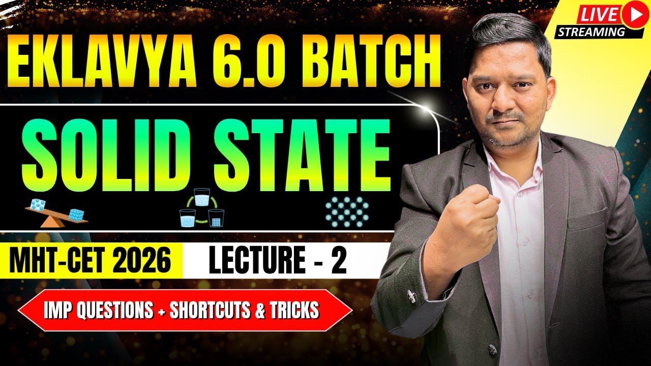 1.SOLID STATE - L - 2 - EKLAVYA 6.0 BATCH | THE MOST POWERFUL BATCH | CHEMISTRY | Sovind Sir