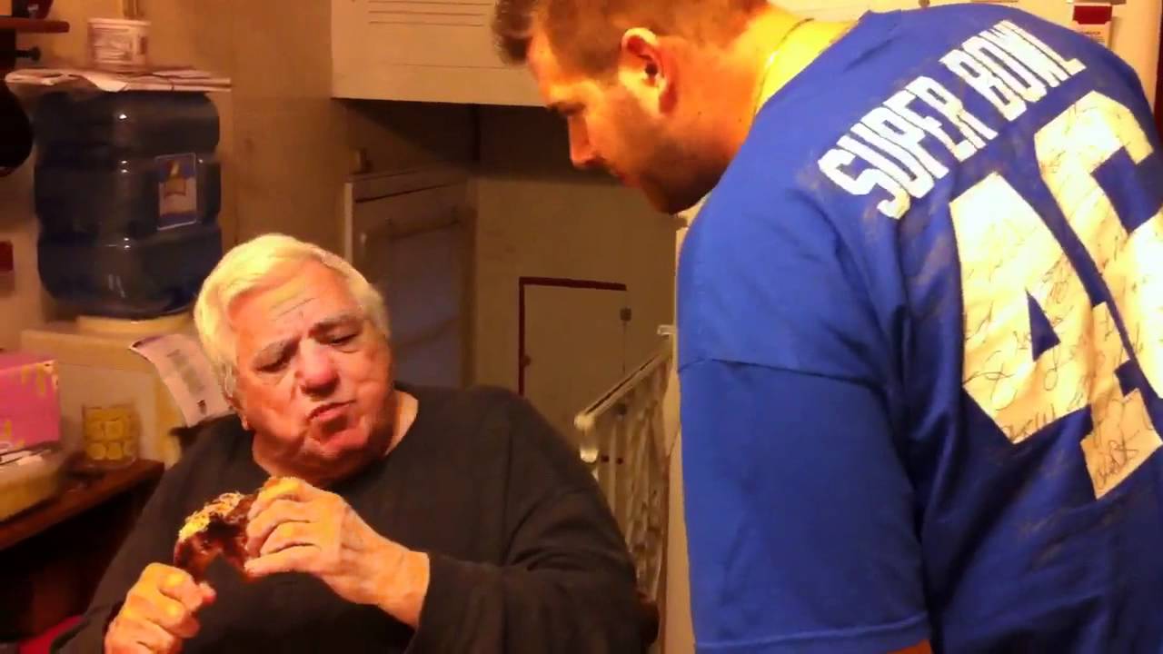 UNCENSORED SUPERPOP: Choking on Chicken! Grim's Crazy Grandpa fighting over food!