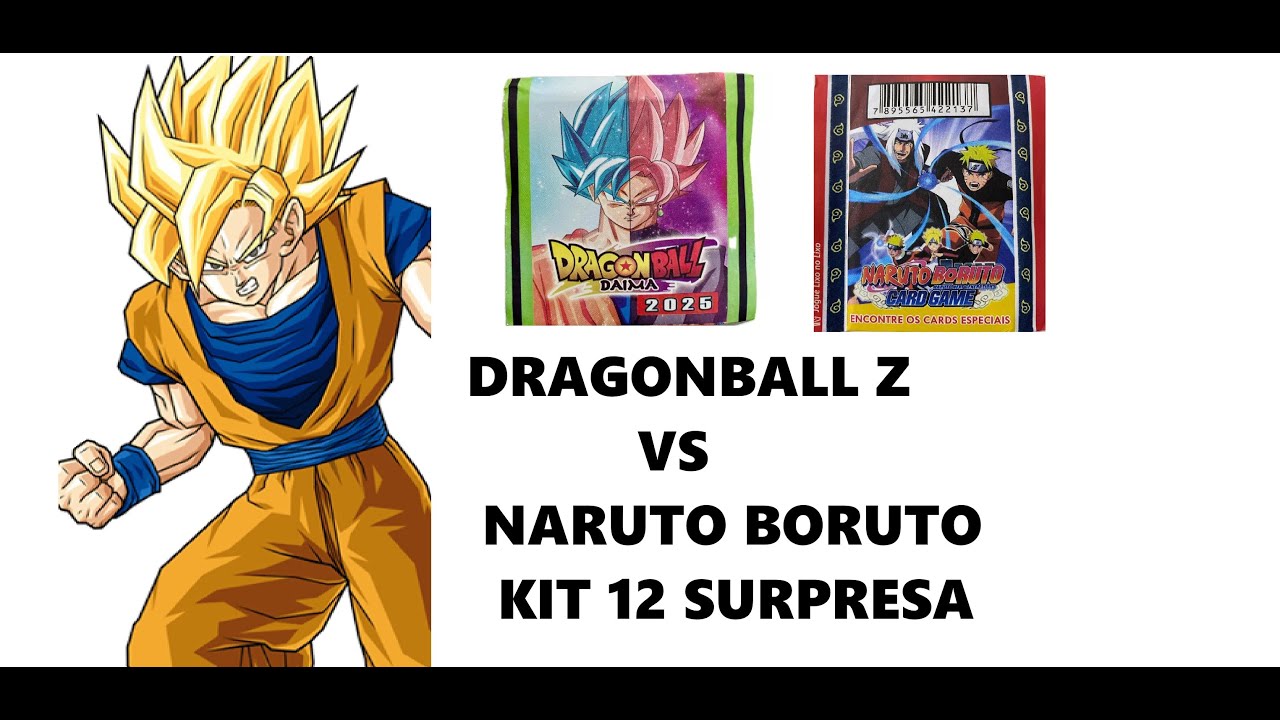 KIT 12 SURPRESA DRAGON BALL Z VS NARUTO E BORUTO