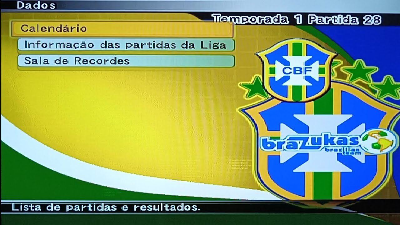 Informações | 28ªRodada | Brasileirão | League | Classificação | Tutorial WE10 Versão brazukas 2006