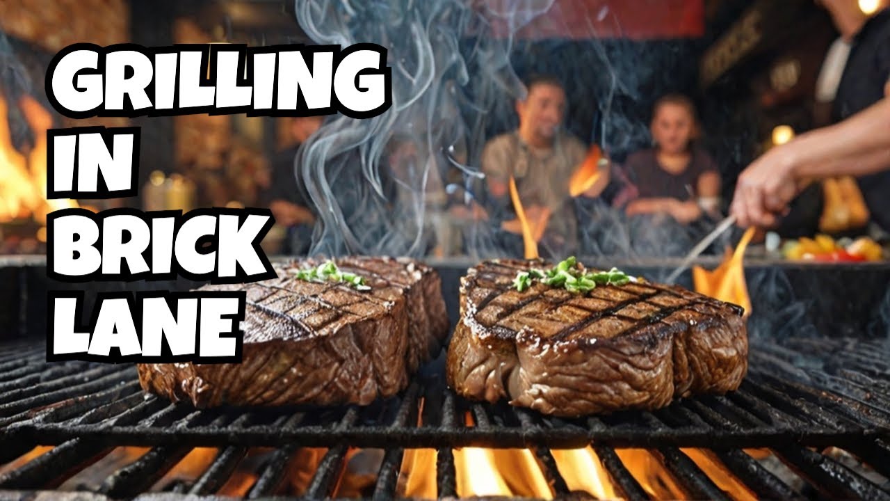 Steak and Grill in Brick Lane Food Hall London 4K 60fps