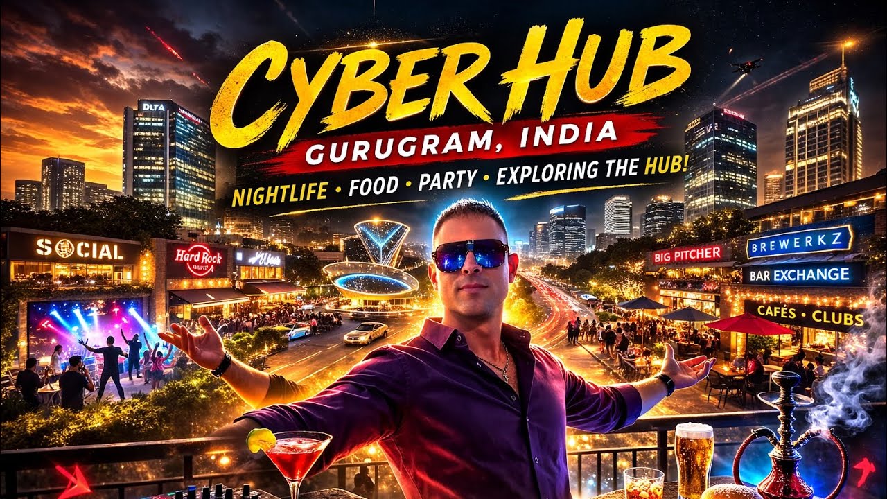 Знакомство с индийским Cyberhub в Гуруграм-Сити 🇮🇳