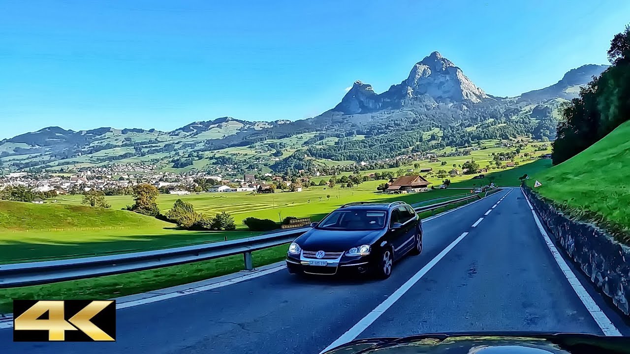 Autofahrt durch das Muotathal - von Stalden nach Schwyz | Kt. Schwyz - Schweiz