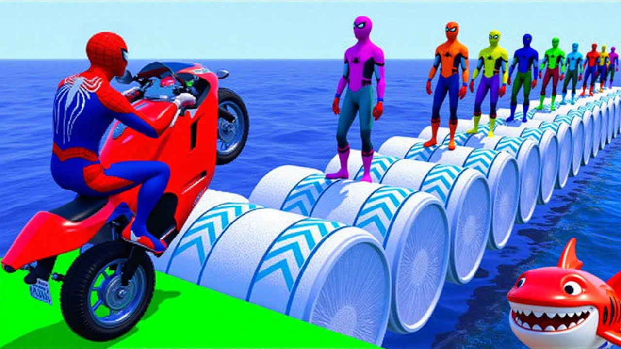 الرجل العنكبوت انقاذ باتمان Spider-Man Rescue batman vs iron man vs venom funny Game GTA 5 superhero