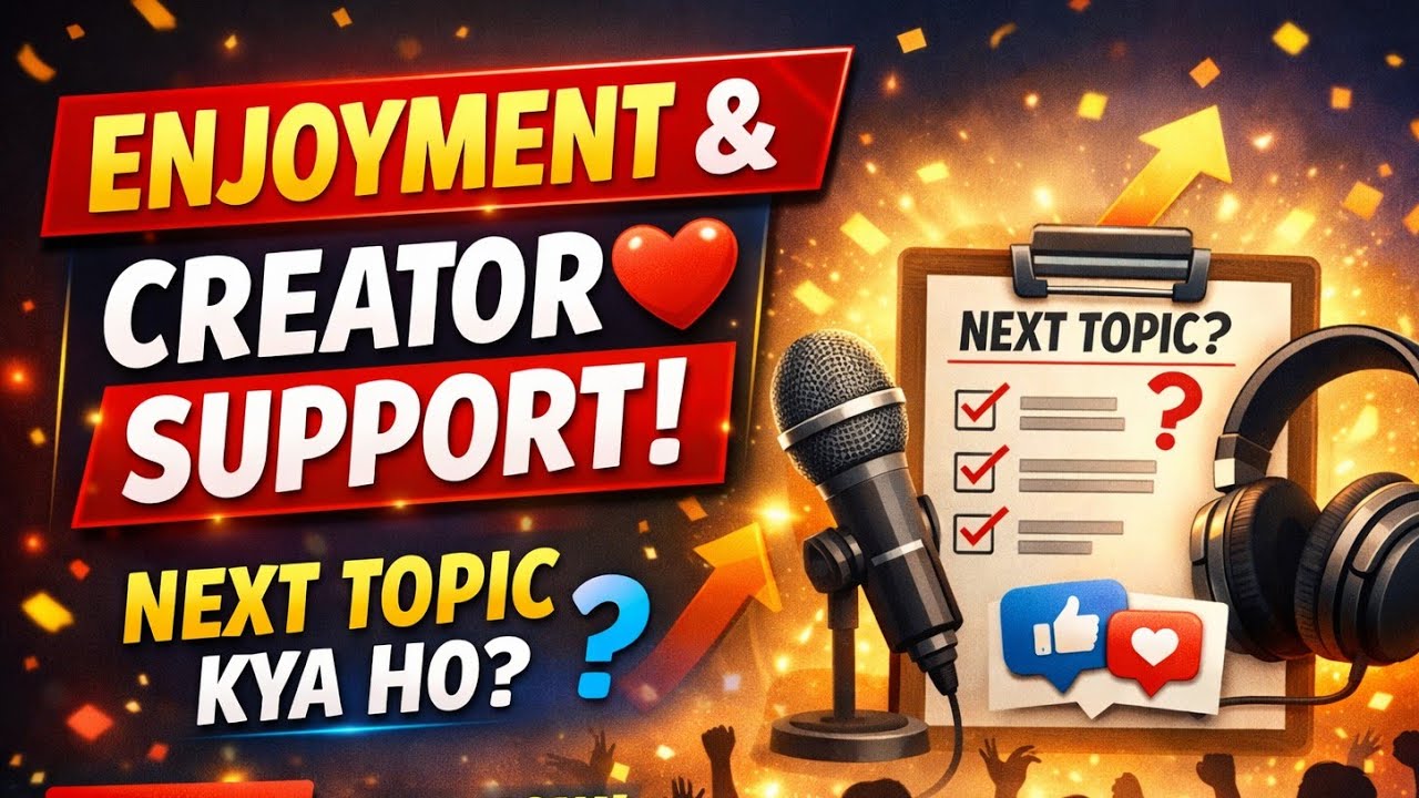 Enjoyment ke Saath Creator Support | Next Topic Kya Ho? Live Discussion | GPY OFFICIAL is live!