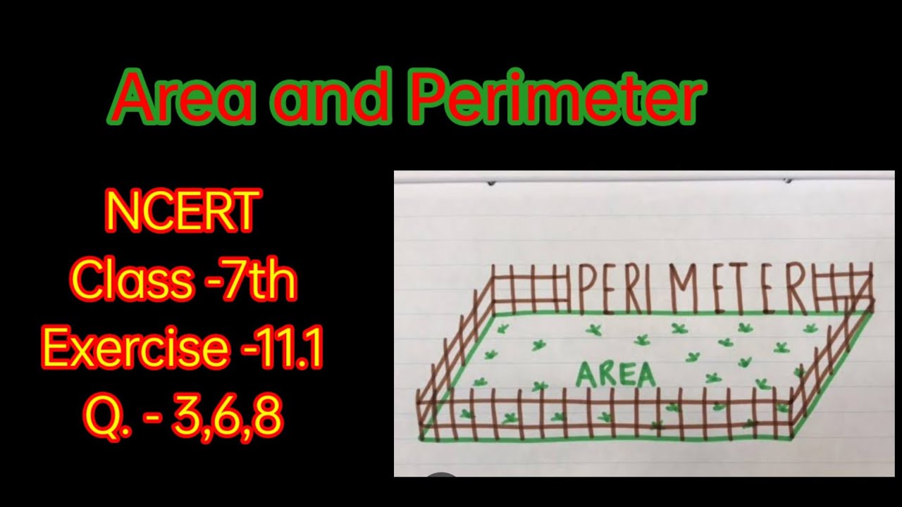 Area and perimeter| NCERT class -7th Q NO.-3,6,8| #area #perimeter| परिमाप और क्षेत्रफल 