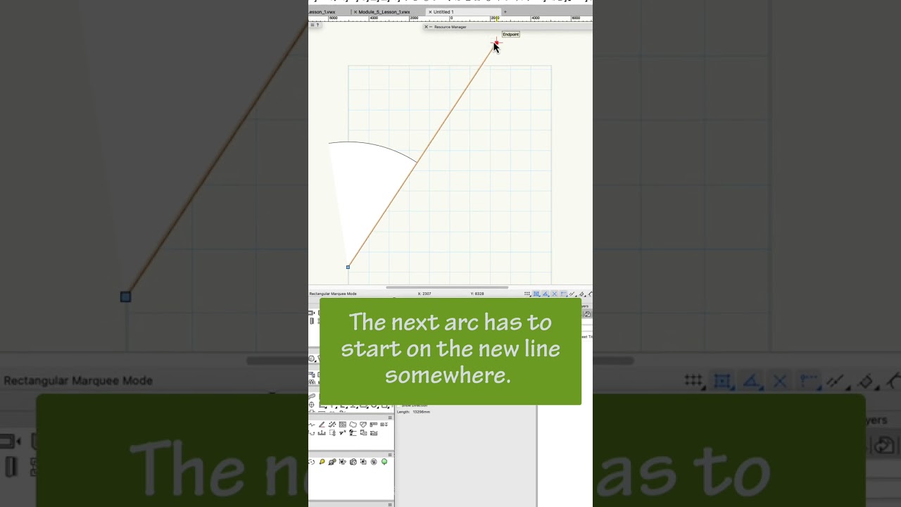 Master The Art Of Drawing Arcs At A Tangent #vectorworks #jonathanpickup