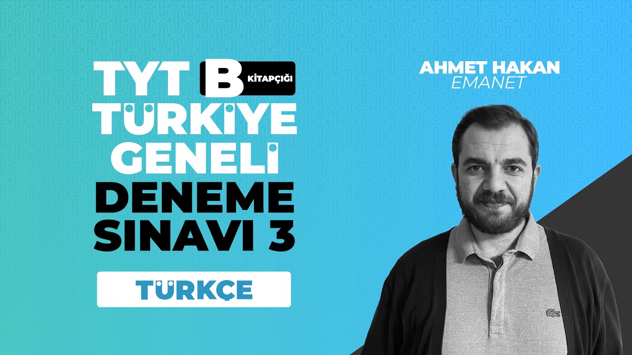 3D T&uuml;rkiye Geneli Deneme Sınavı 3 -  TYT - B Kitap&ccedil;ığı T&uuml;rk&ccedil;e Soru &Ccedil;&ouml;z&uuml;mleri