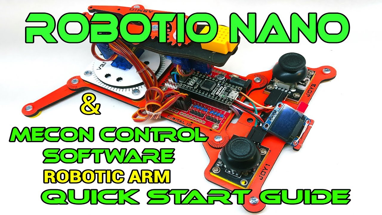 MeCon and ROBOTIO BRAIN Board Robot Control Quick Start Guide for ArmUno Armio RC Servo Robotic Arms