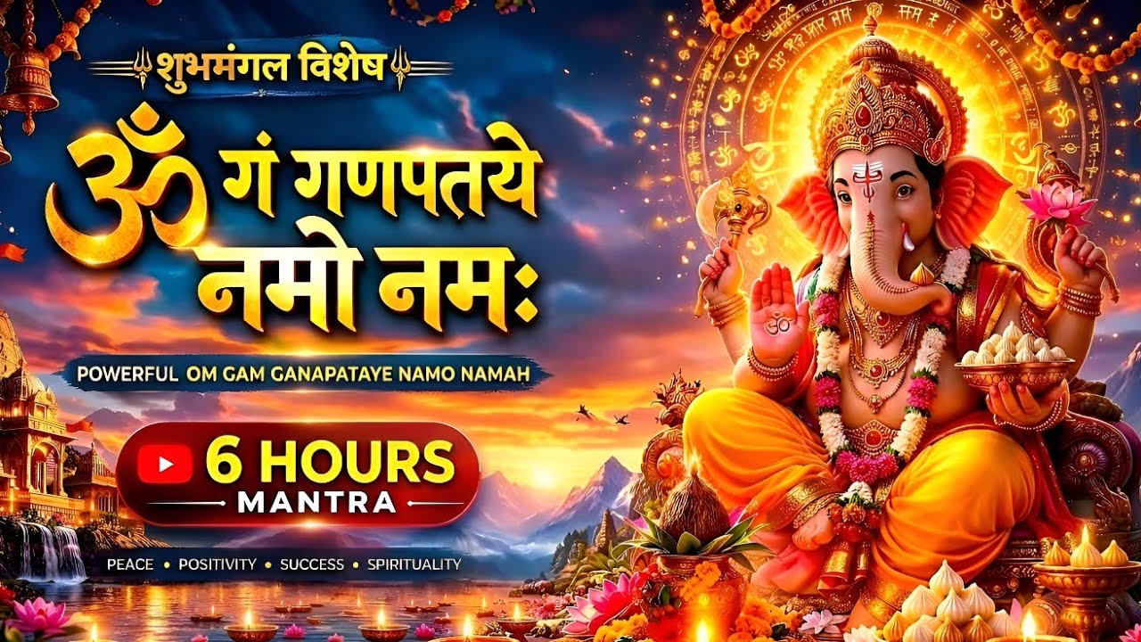 ॐ गं गणपतये नमो नमः | Powerful Ganesh Mantra | Om Gam Ganapataye Namah | Ganpati Bappa Morya 🙏🔱