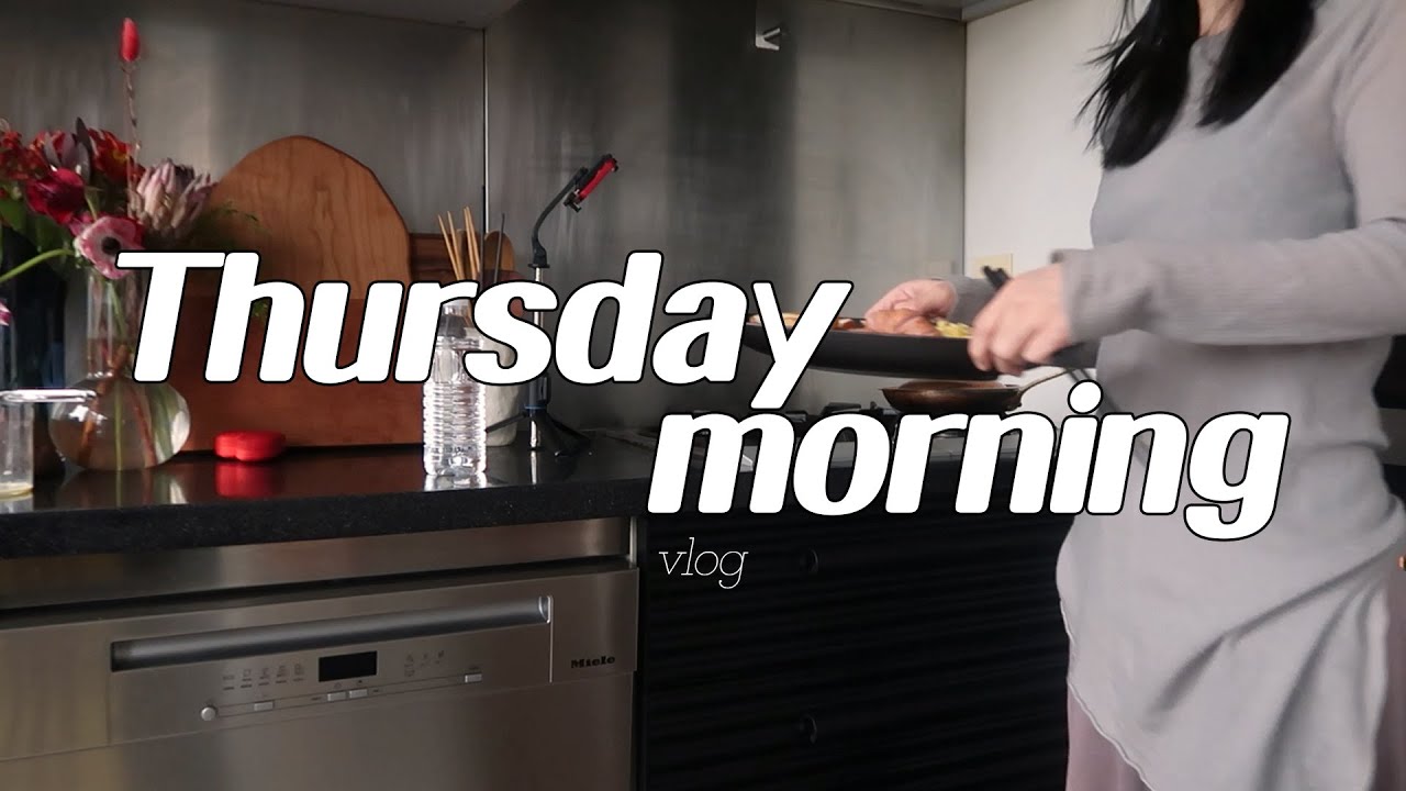 예나지 | Vlog | 목요일 아침 , Thursday morning, 스크램블, 토스트, 브런치, 간단 아침